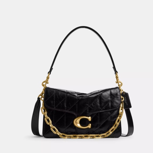 Authentic Coach Chain Tabby Shoulder Bag With Quilting - Picture 6 of 6